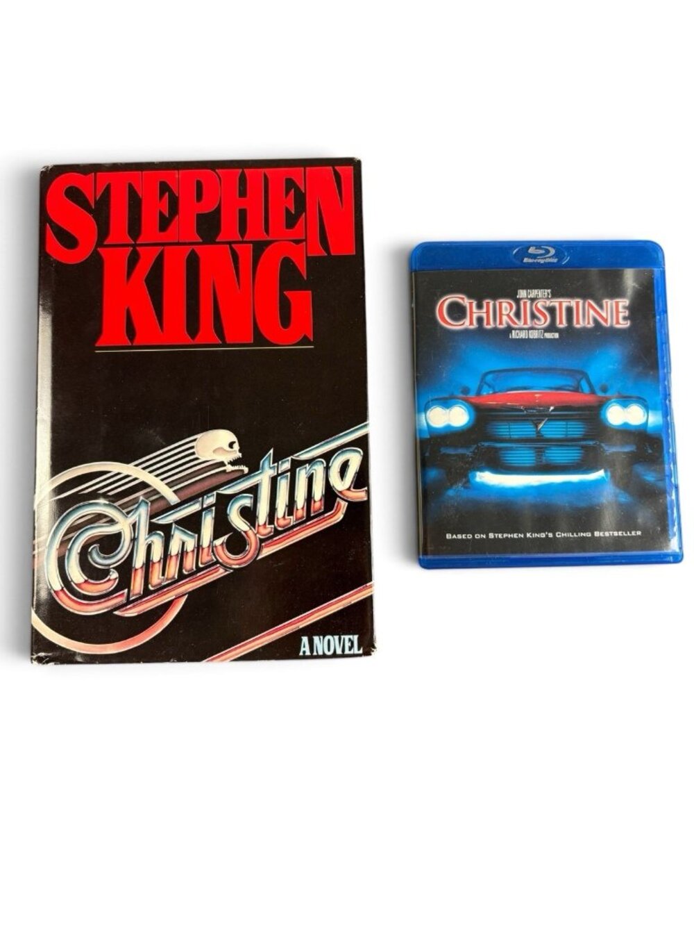 Stephen King Christine 1983 Viking Hardcover Book + Blu-ray John Carpenter